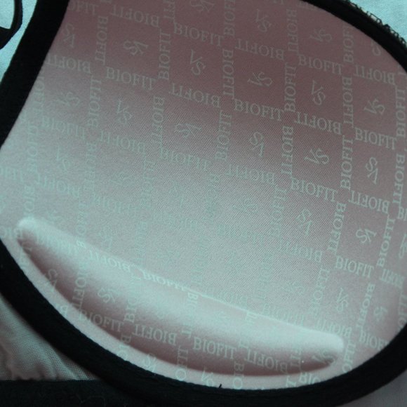 Victoria's Secret Black Nude Floral Lace Biofit Demi Uplift Underwire Bra 34D - Picture 9 of 9